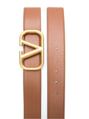 Valentino Garavani V Logo Signature Leather Reversible Belt