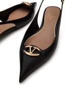 Valentino Garavani V Logo Bold Leather Ballets