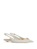 Valentino Garavani V Logo Bold Leather Ballets