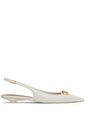 Valentino Garavani V Logo Bold Leather Ballets