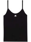 Courreges Re Edition Logo Ribbed Tank Top