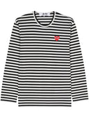 Comme Des Garcons Striped Cotton T Shirt