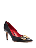 Valentino Garavani V Logo Signature Leather Pumps