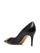 Valentino Garavani V Logo Signature Leather Pumps