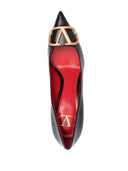 Valentino Garavani V Logo Signature Leather Pumps