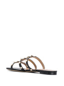 Valentino Garavani rockstud lederen platte sandalen