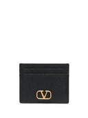 Valentino Garavani V Logo Signature Leather Card Case