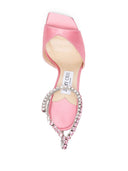 Jimmy Choo Saeda 100 Crystal Embellished Satin Heel Sandals