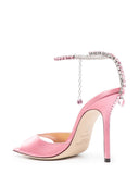 Jimmy Choo Saeda 100 Crystal Embellished Satin Heel Sandals