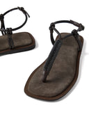 Brunello Cucinelli Suede Thongs