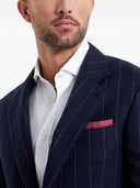 Brunello Cucinelli Baumwoll- und Wollstreifen -Blazer