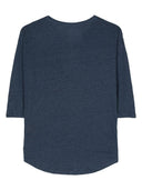 Maglione maestoso per il collo in barca di lino