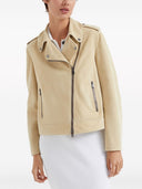 Brunello Cucinelli Suede Biker Jacket