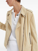 Brunello Cucinelli Suede Biker Jacket
