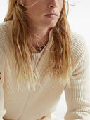 Brunello Cucinelli Ribbed Stitch Cotton Zipped Cardigan