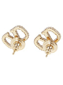 Valentino Garavani v Logo Signature Strass upiększają kolczyki