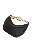 Valentino Garavani V Logo Mond kleiner Leder -Hobo -Tasche