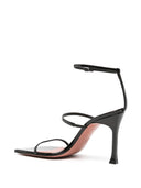 Amina Muaddi Maya Patent Leather Heel Sandals