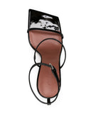 Amina Muaddi Maya Patent Leather Heel Sandals