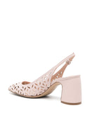 E 'Clat Perforated Leather Slingback Pumps