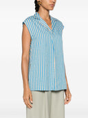 Alysi gestreepte mouwloze blouse