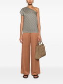 Alysi Striped One Shoulder Blouse