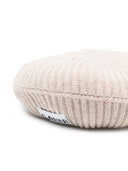 Ganni Logo Wool Ribbed Hat