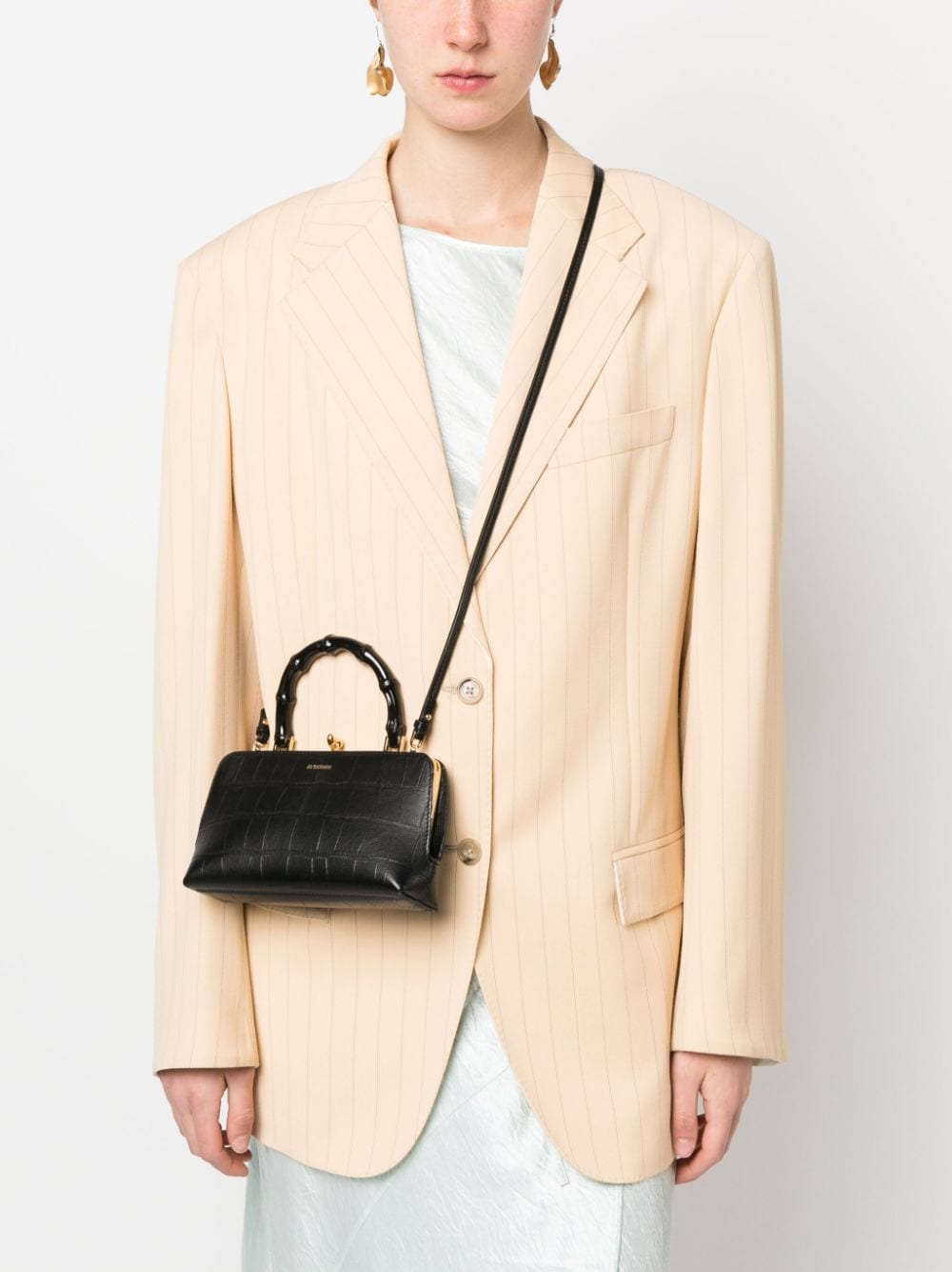 Jil Sander Goji Bamboo Mini Leather Handbag – Balardi