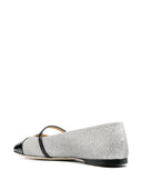 Jimmy Choo Elisa Flat Glittered Leather Flats