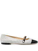 Jimmy Choo Elisa Flat Glittered Leather Flats