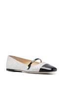 Jimmy Choo Elisa Flat Glittered Leather Flats