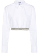 Loewe Logo Cotton Cropped Shirt