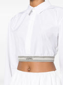 Loewe Logo Cotton Cropped Shirt