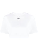 Camiseta de algodón de logotipo blanco