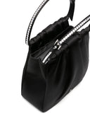 Amina Muaddi Vittoria Satin Shoulder Bag