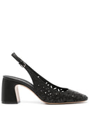 E 'clat perforierte Leder -Slingback -Pumpen