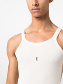 Saint Laurent Cassandre Cotton Tank Top