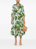 Samantha Sung Butterfly Print Shirt Dress