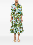 Samantha Sung Butterfly Print Shirt Dress