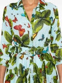 Samantha Sung Butterfly Print Shirt Dress