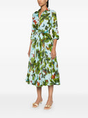 Samantha Sung Butterfly Print Shirt Dress