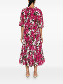 Samantha Sung Floral Print Shirt Dress