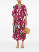 Samantha Sung Floral Print Shirt Dress