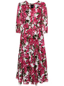 Samantha Sung Floral Print Shirt Dress