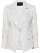 Emporio Armani Linen Single Breasted Blazer Jacket