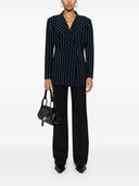 Norma Kamali Pinstriped Double Breasted Jacket