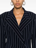 Norma Kamali Pinstriped Double Breasted Jacket