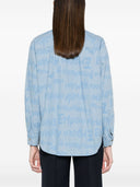 Emporio Armani Allover Logo Denim Shirt