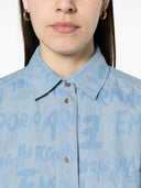 Emporio Armani Allover Logo Denim Shirt