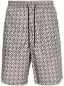 Shorts de mezcla de algodón impreso Emporio Armani